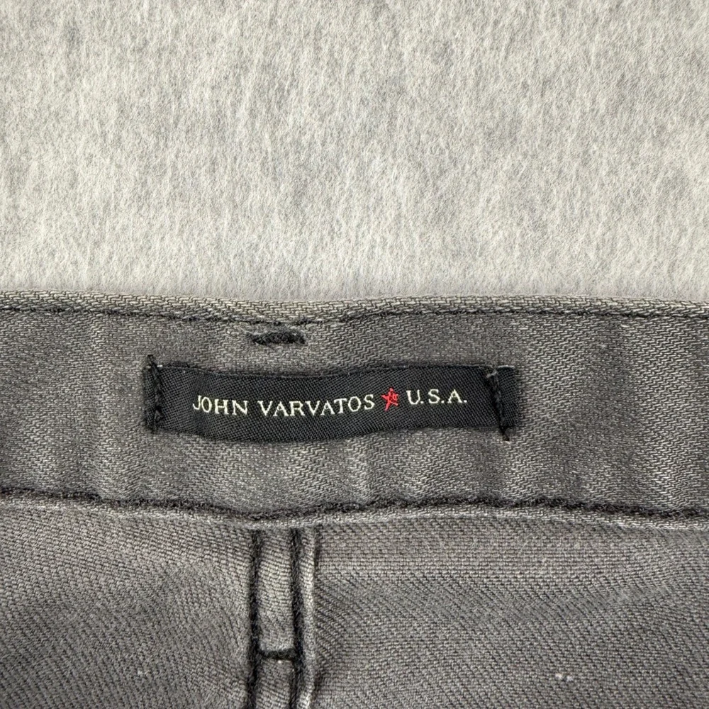 John Varvatos Jeans Mens 34x30 Gray Bowery Slim Straight Made in USA‎ Casual